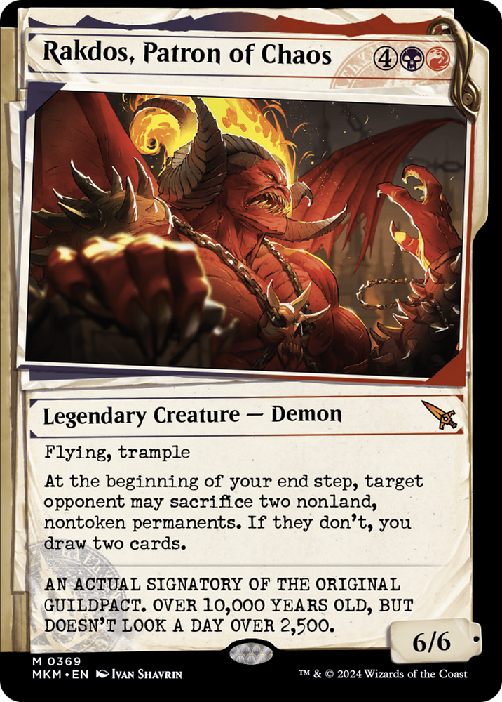 Rakdos, Patron of Chaos (Showcase) (0369) [Murders at Karlov Manor] Magic: The Gathering