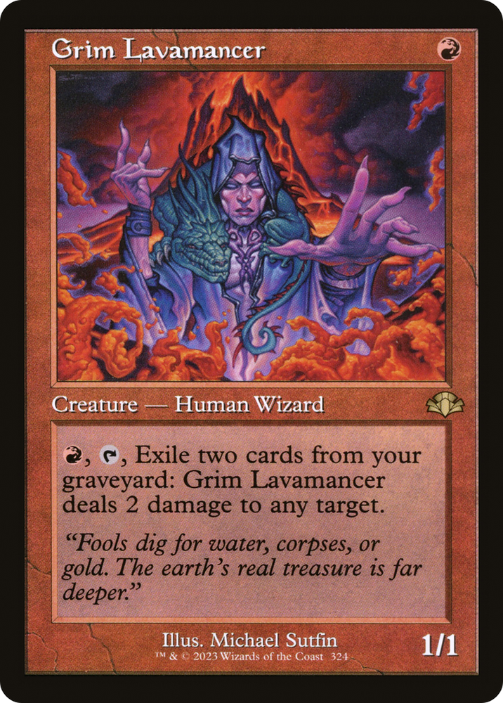 Grim Lavamancer (Retro) [Dominaria Remastered] Magic: The Gathering