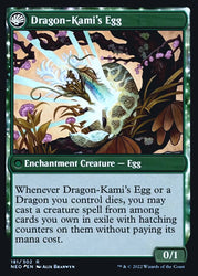 The Dragon-Kami Reborn // Dragon-Kami's Egg [Kamigawa: Neon Dynasty Prerelease Promos] Magic: The Gathering