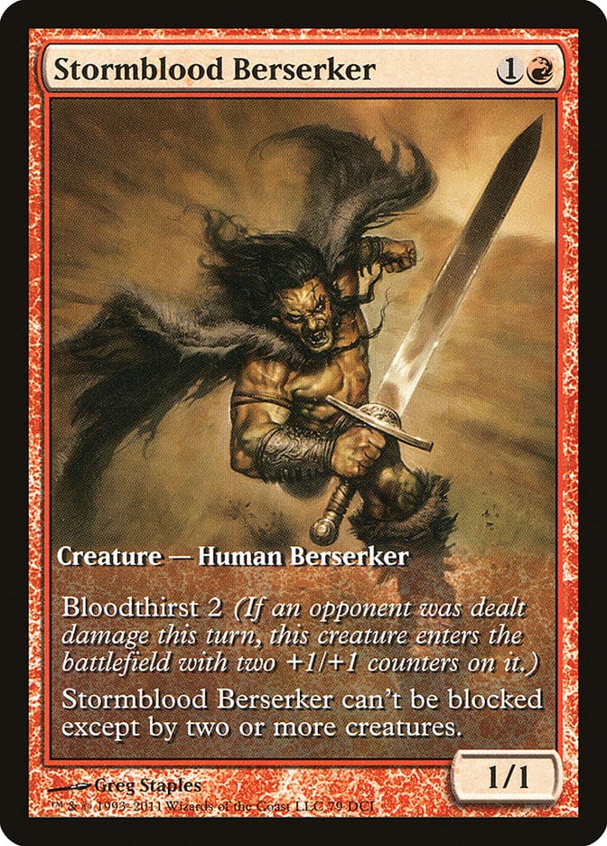 Stormblood Berserker (Extended Art) [Magic 2012 Promos] Magic: The Gathering