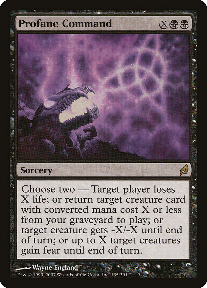 Profane Command [Lorwyn] Magic: The Gathering