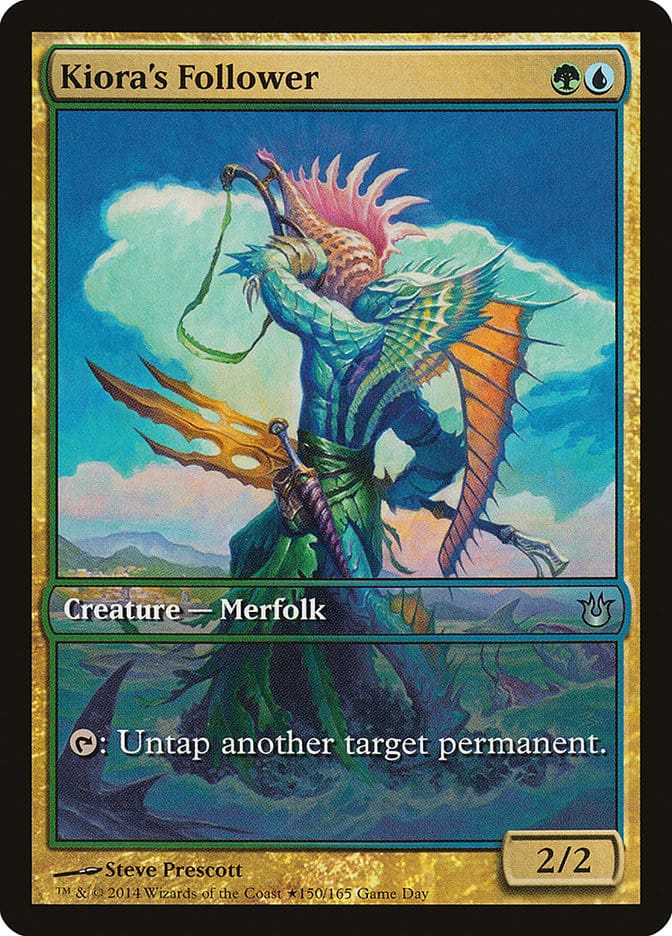Kiora's Follower (Game Day) [Born of the Gods Promos] Magic: The Gathering