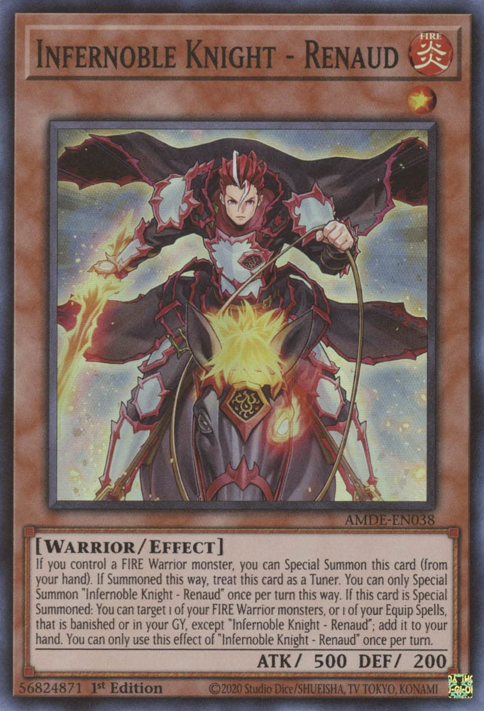 Infernoble Knight - Renaud [AMDE-EN038] Super Rare - Yugioh Cards For Your TCG Needs!