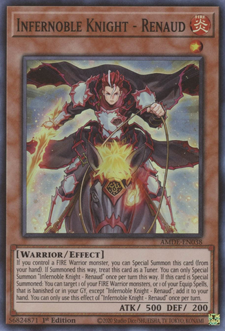 Infernoble Knight - Renaud [AMDE-EN038] Super Rare - Yugioh Cards For Your TCG Needs!