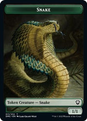 Snake // Hydra Double-Sided Token [Dominaria United Commander Tokens] Magic: The Gathering
