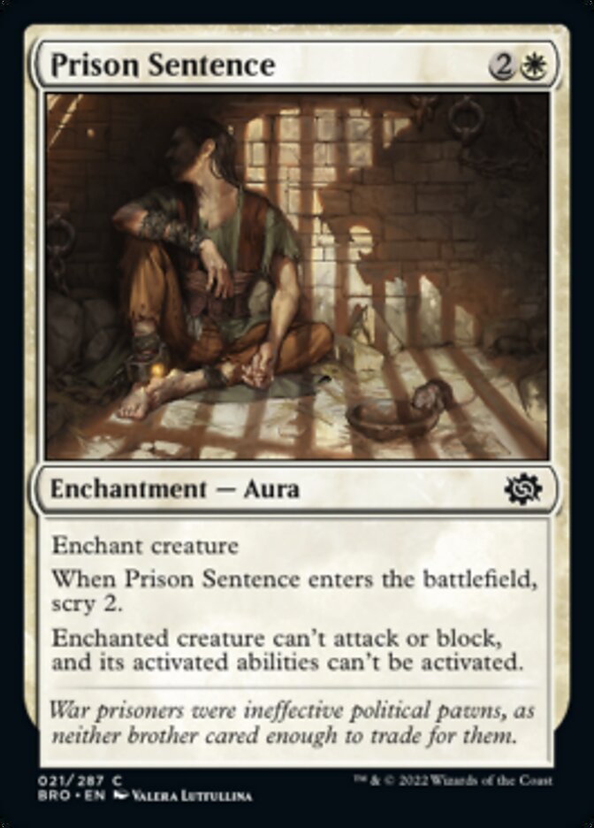 Prison Sentence [The Brothers' War] Magic: The Gathering