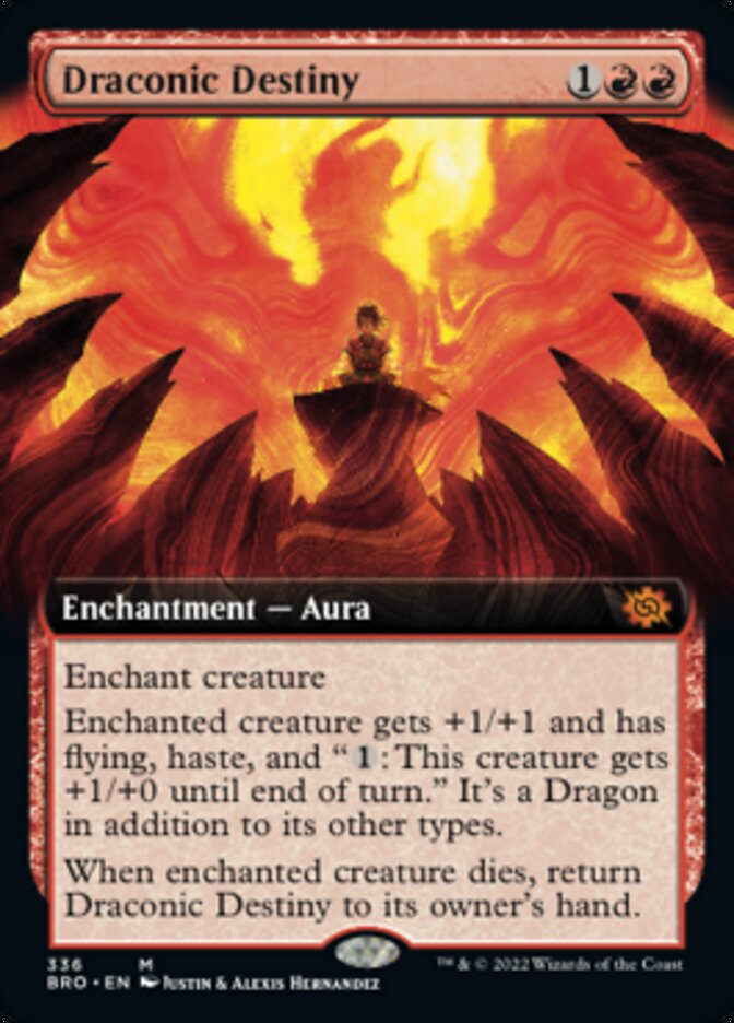 Draconic Destiny (Extended Art) [The Brothers' War] Magic: The Gathering
