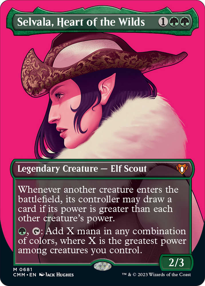 Selvala, Heart of the Wilds (Borderless Profile) [Commander Masters] Magic: The Gathering