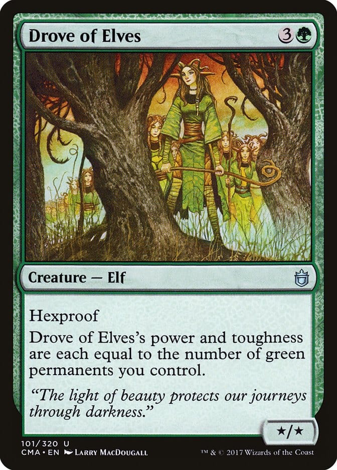 Drove of Elves [Commander Anthology] Magic: The Gathering