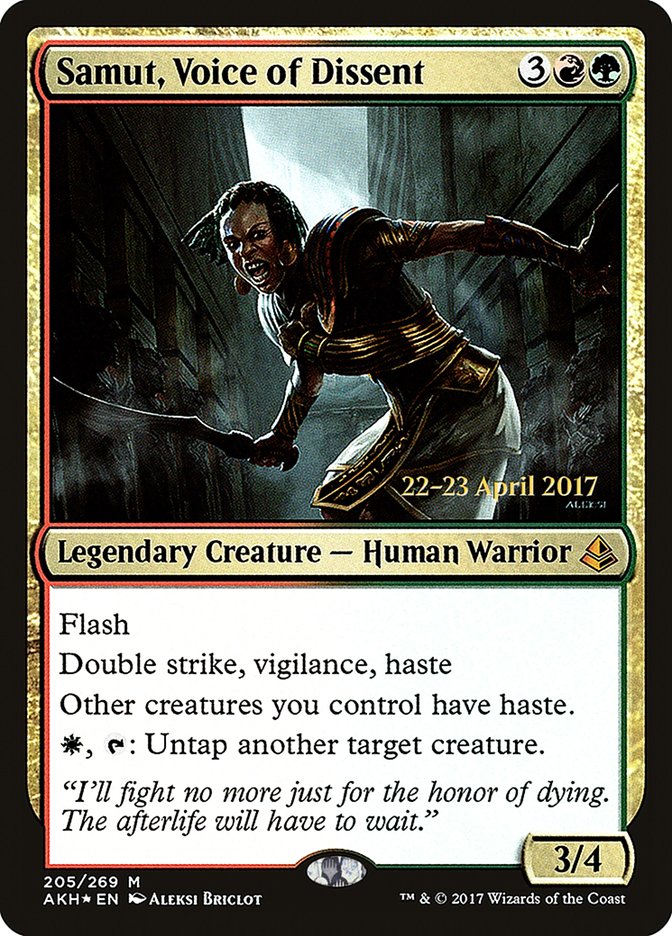 Samut, Voice of Dissent [Amonkhet Prerelease Promos] Magic: The Gathering