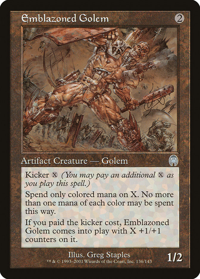 Emblazoned Golem [Apocalypse] Magic: The Gathering