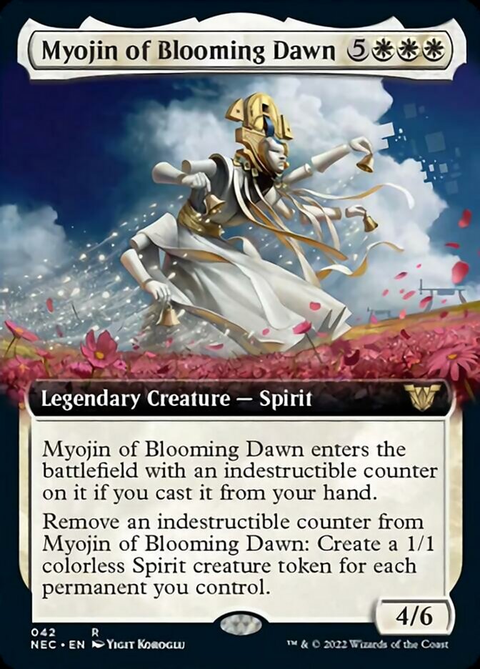 Myojin of Blooming Dawn (Extended Art) [Kamigawa: Neon Dynasty Commander] Magic: The Gathering