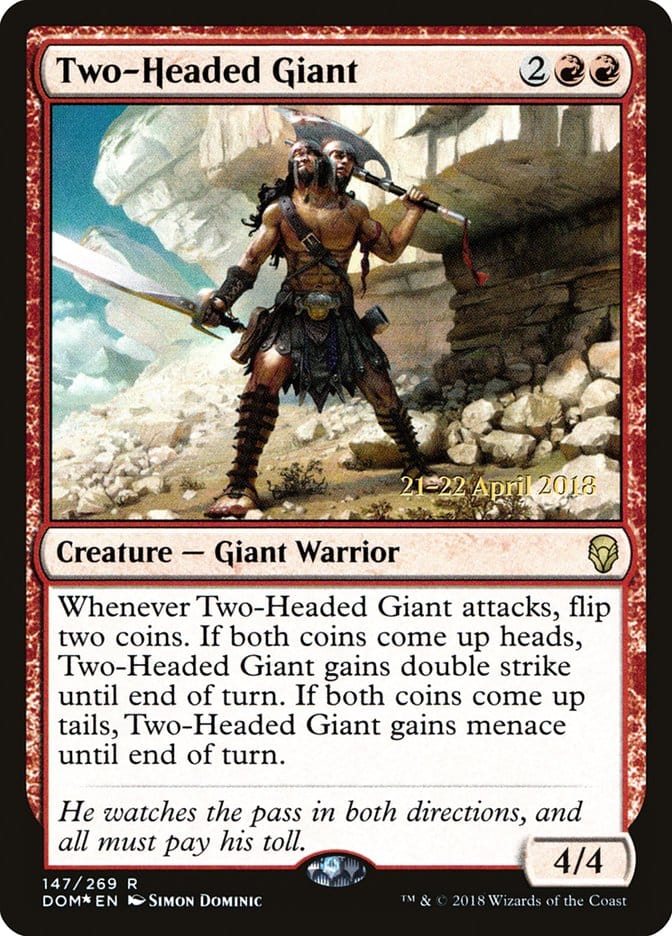 Two-Headed Giant [Dominaria Prerelease Promos] Magic: The Gathering
