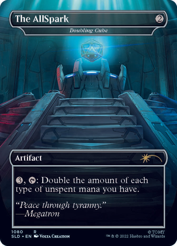 Doubling Cube - The AllSpark (Borderless Megatron) [Secret Lair Drop Series] Magic: The Gathering