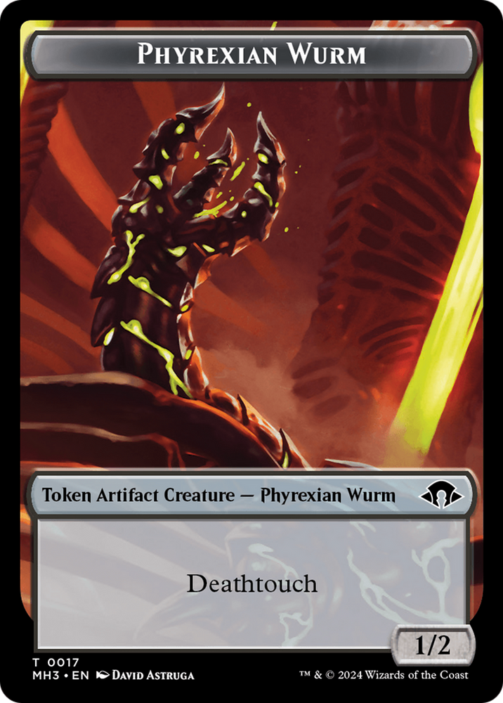 Phyrexian Wurm Token (0017) [Modern Horizons 3 Tokens] Magic: The Gathering