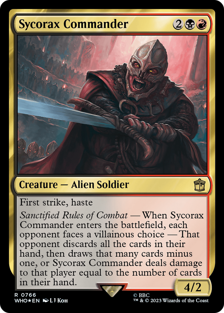 Sycorax Commander (Surge Foil) [Doctor Who] Magic: The Gathering