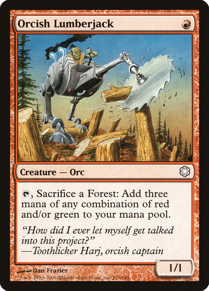 Orcish Lumberjack [Coldsnap Theme Decks] Magic: The Gathering