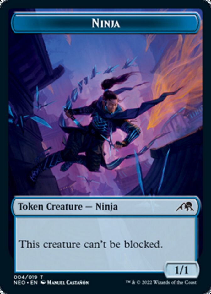 Samurai // Ninja Double-Sided Token [Kamigawa: Neon Dynasty Tokens] Magic: The Gathering