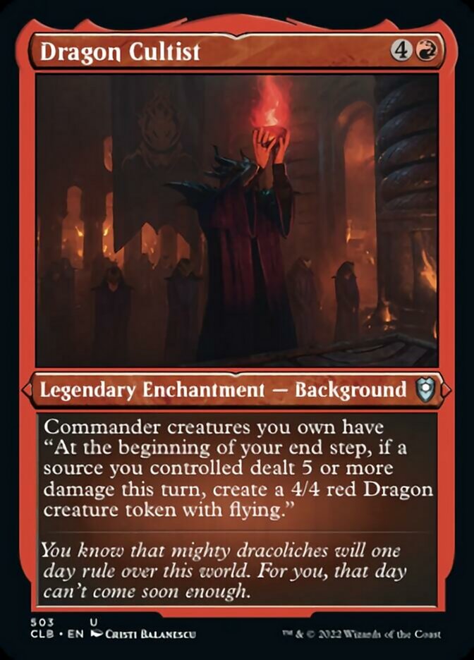 Dragon Cultist (Foil Etched) [Commander Legends: Battle for Baldur's Gate] Magic: The Gathering