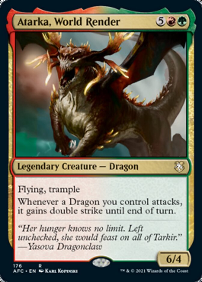 Atarka, World Render [Dungeons & Dragons: Adventures in the Forgotten Realms Commander] Magic: The Gathering