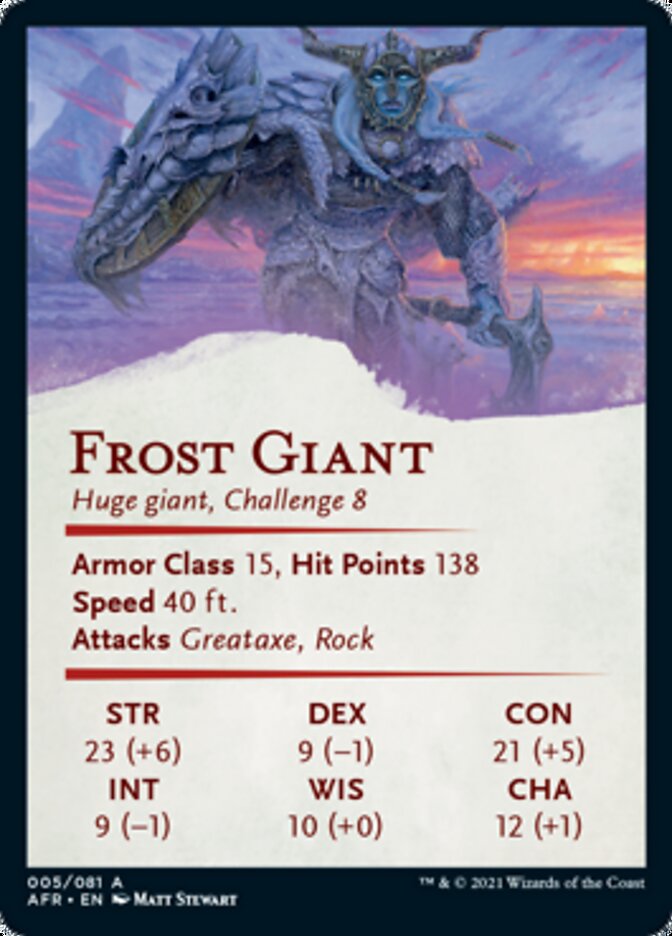 Frost Giant Art Card [Dungeons & Dragons: Adventures in the Forgotten Realms Art Series] Magic: The Gathering