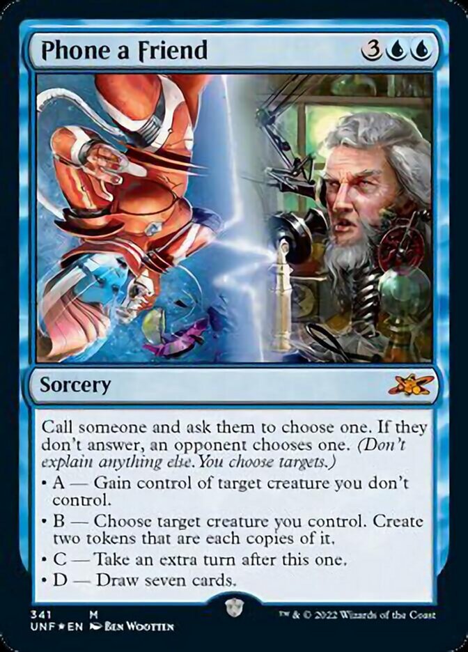 Phone a Friend (Galaxy Foil) [Unfinity] Magic: The Gathering
