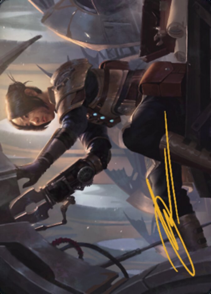 Thopter Mechanic Art Card (Gold-Stamped Signature) [The Brothers' War Art Series] Magic: The Gathering