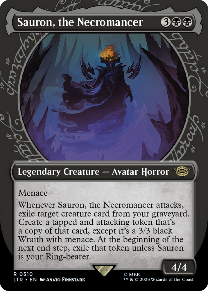 Sauron, the Necromancer (Showcase Ring Frame) [The Lord of the Rings: Tales of Middle-Earth] Magic: The Gathering