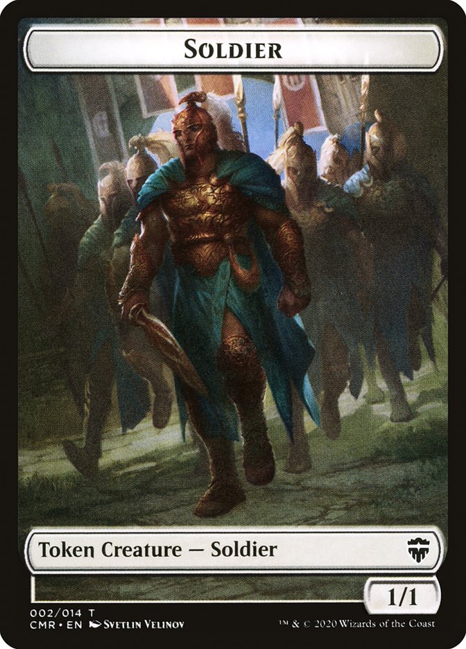 Soldier // Zombie Double-Sided Token [Commander Legends Tokens] Magic: The Gathering