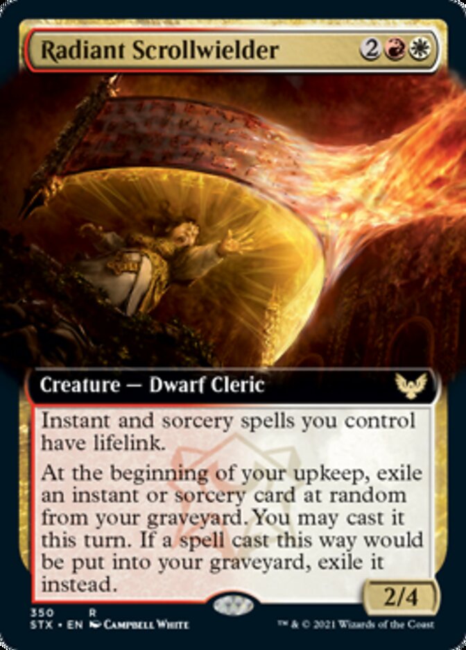 Radiant Scrollwielder (Extended Art) [Strixhaven: School of Mages] Magic: The Gathering