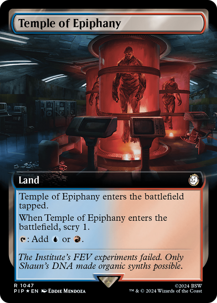 Temple of Epiphany (Extended Art) (Surge Foil) [Fallout] Magic: The Gathering