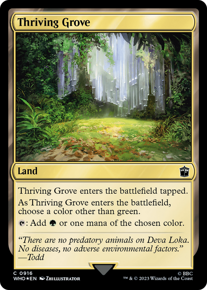 Thriving Grove (Surge Foil) [Doctor Who] Magic: The Gathering