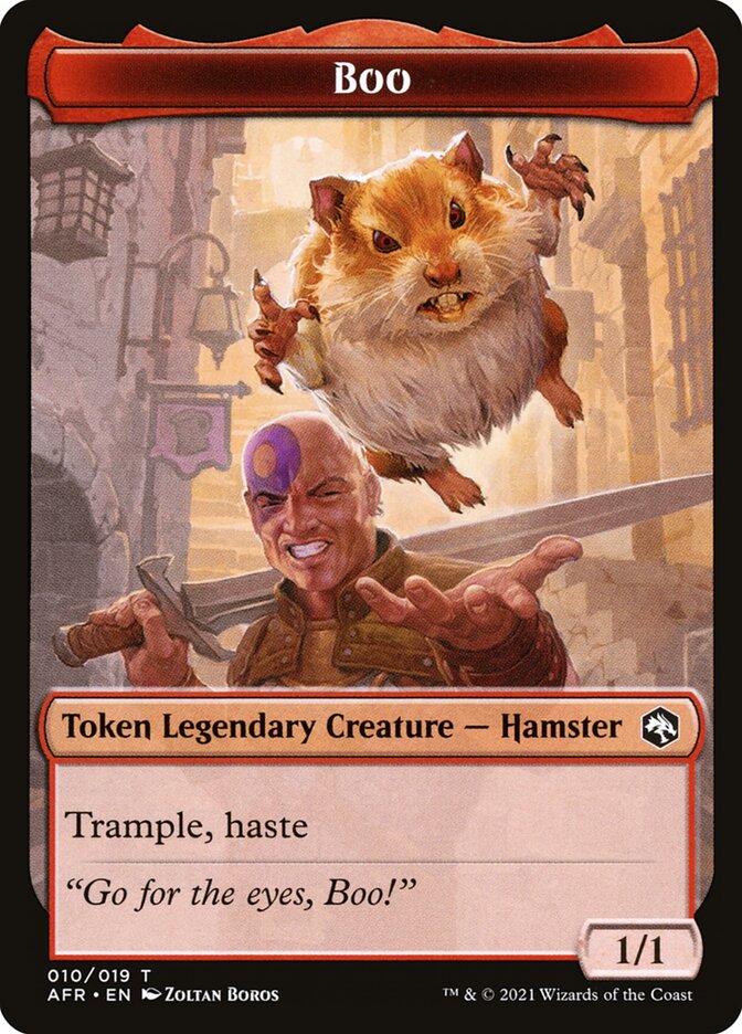 Dog Illusion // Boo Double-Sided Token [Dungeons & Dragons: Adventures in the Forgotten Realms Tokens] Magic: The Gathering
