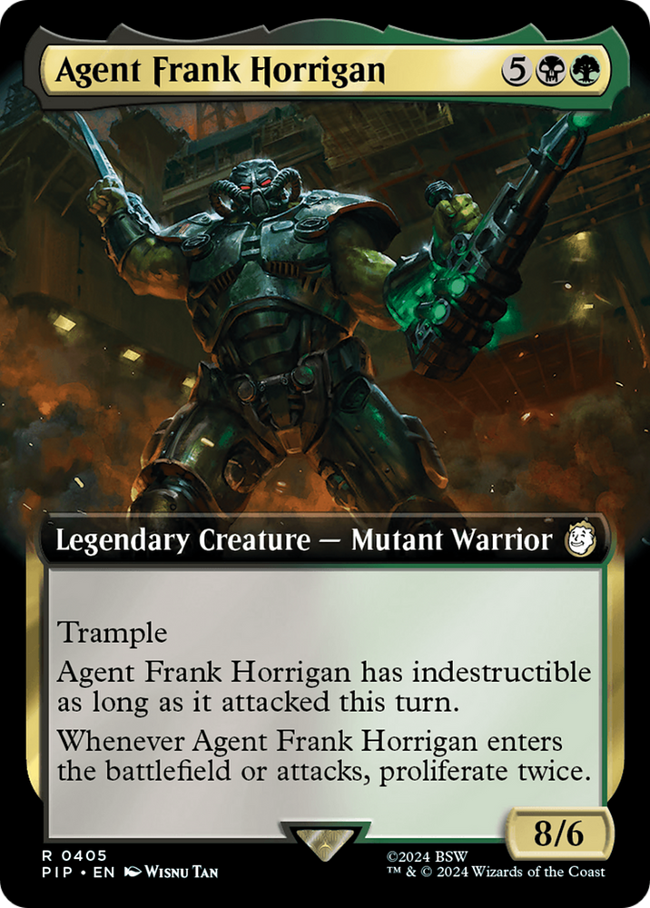 Agent Frank Horrigan (Extended Art) [Fallout] Magic: The Gathering