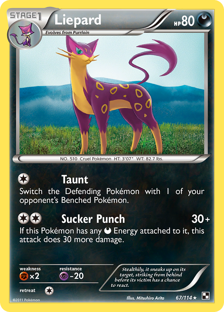 Liepard (67/114) [Black & White: Base Set] Pokémon
