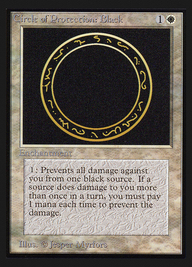 Circle of Protection: Black [International Collectors' Edition] Magic: The Gathering