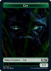 Cat (011) // Soldier Double-Sided Token [Core Set 2021 Tokens] Magic: The Gathering