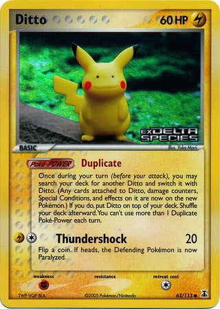Ditto (63/113) (Stamped) [EX: Delta Species] Pokémon