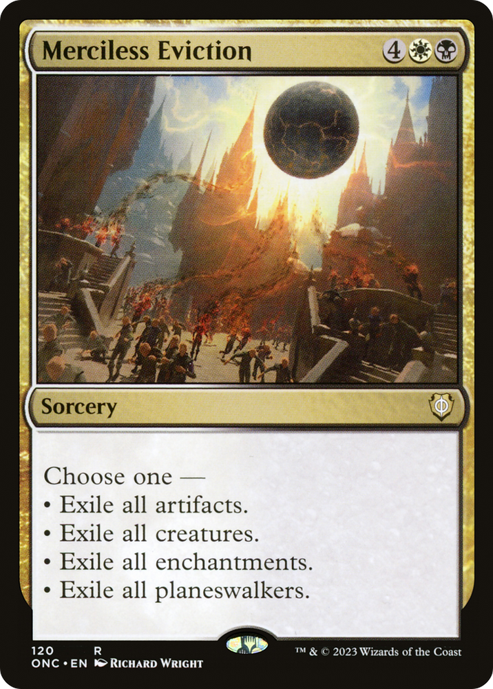 Merciless Eviction [Phyrexia: All Will Be One Commander] Magic: The Gathering