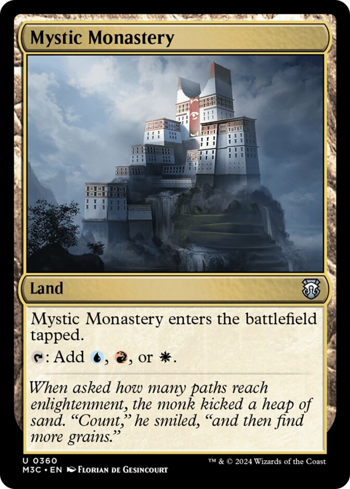 Mystic Monastery (Ripple Foil) [Modern Horizons 3 Commander] Magic: The Gathering