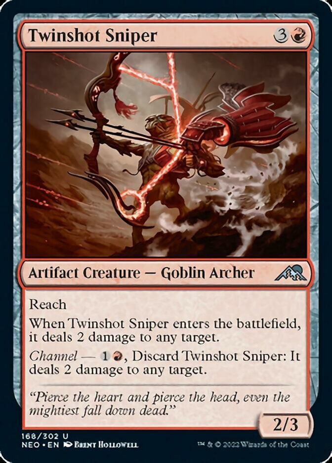 Twinshot Sniper [Kamigawa: Neon Dynasty] Magic: The Gathering