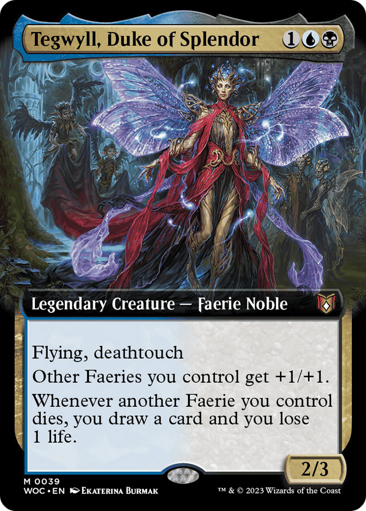 Tegwyll, Duke of Splendor (Extended Art) [Wilds of Eldraine Commander] Magic: The Gathering