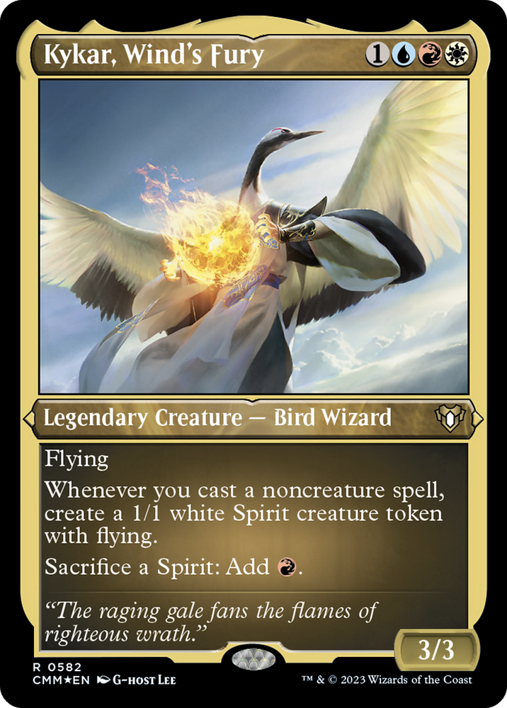 Kykar, Wind's Fury (Foil Etched) [Commander Masters] Magic: The Gathering