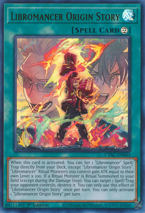 Libromancer Origin Story [CYAC-EN063] Ultra Rare - Yugioh Cards For Your TCG Needs!