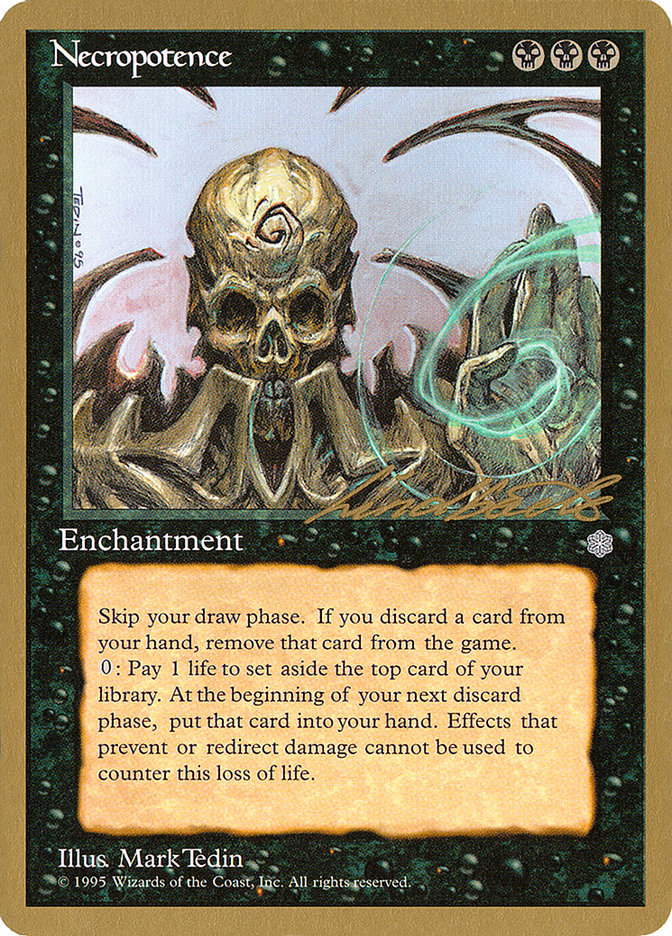 Necropotence (Leon Lindback) [Pro Tour Collector Set] Magic: The Gathering