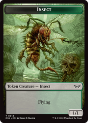 Insect (0013) // Manifest Double-Sided Token [Duskmourn: House of Horror Tokens] Magic: The Gathering