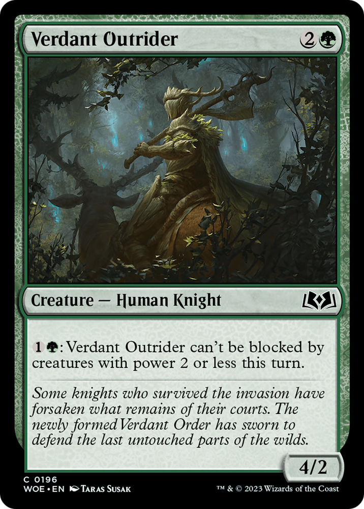 Verdant Outrider [Wilds of Eldraine] Magic: The Gathering