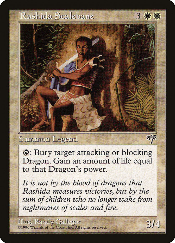 Rashida Scalebane [Mirage] Magic: The Gathering
