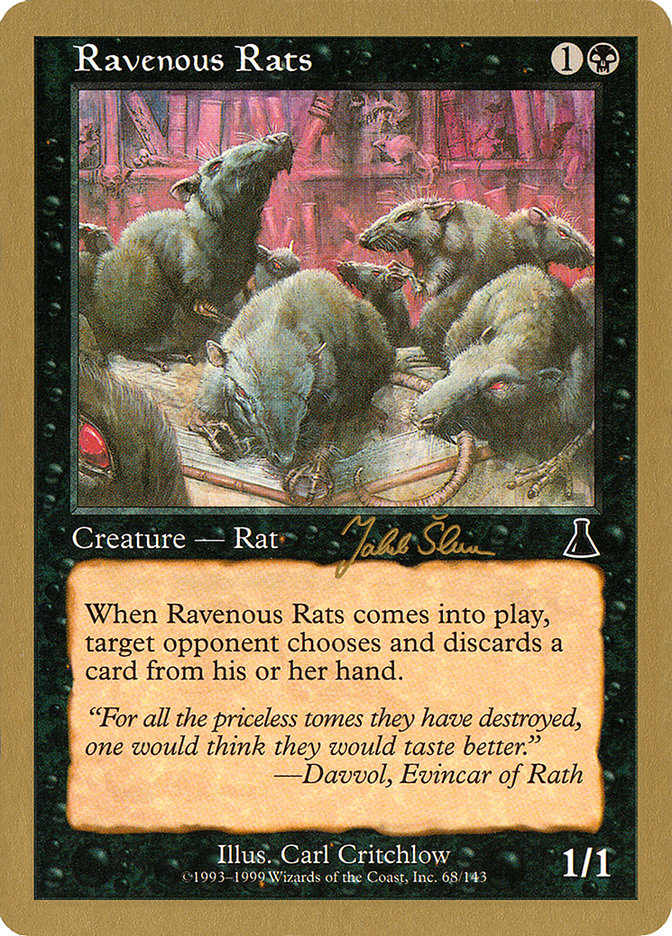 Ravenous Rats (Jakub Slemr) [World Championship Decks 1999] Magic: The Gathering