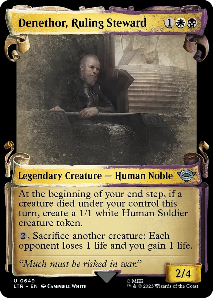 Denethor, Ruling Steward [The Lord of the Rings: Tales of Middle-Earth Showcase Scrolls] Magic: The Gathering